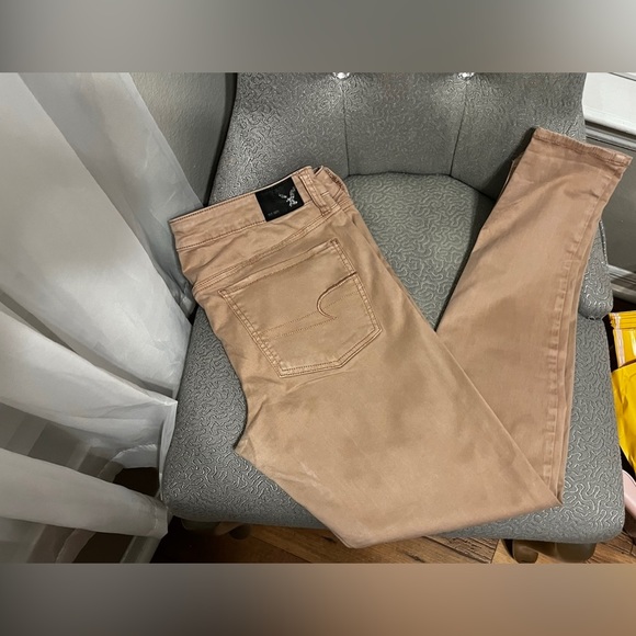 American Eagle pastel pink stretchy pants - Picture 4 of 15